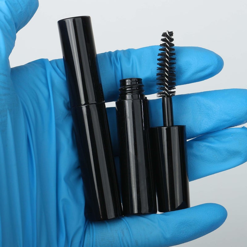 كوسيديا عبوة من 10 أنابيب ماسكارا سوداء صغيرة فارغة سعة 4 مل مع فرشاة، من كوسيديا، مناسبة لزجاجات سيروم الرموش وزيت الخروع. - Image 3